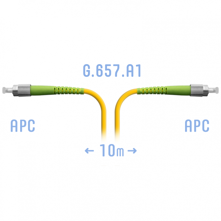 Патчкорд оптический FC/APC SM G.657.A1 10 метров