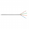 Кабель ULAN U/UTP 4 пары, Кат.5e, 100МГц, одножильный, BC (чистая медь), внутренний, PVC нг(B), серый, 305м