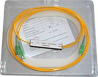 Делитель оптический бескорпусный single window 1х 2, (1550nm) с разъемами SC/APC