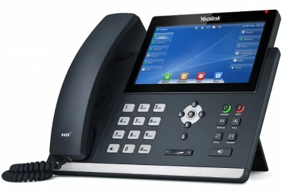 IP-телефон SIP-T48U, цветной сенсорный экран, 2 порта USB, 16 аккаунтов, BLF, PoE, GigE, без БП