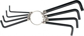 112667, Набор ключей имбусовых TORX 9 шт.: T10,15,20,25,2 7,30,40,45,50, оксидированные, на кольце