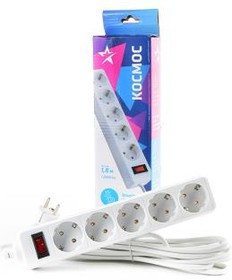 КОСМОС FKsm1.8m-5g(W) 1.8м 5 гнезд, белый BL1, Сетевой фильтр