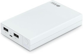 RP12500 WHITE, Внешний аккумулятор HIPER RP12500 Li-Ion 12500mAh 2.1A+1A 2xUSB белый