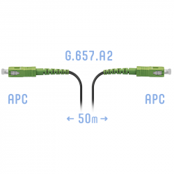 Патчкорд оптический FTTH SC/APC, кабель 604-06-01, 50 метров