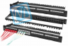 Коммутационная панель SNR, 19" для модулей KeyStone, незагруженная, неэкранированная, 1U, 24 порта, cat.5e, разборная, порты со шторками