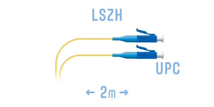 Шнур монтажный оптический LC/UPC SM G.657.A1 2 метра
