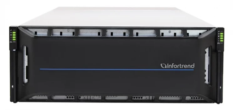Система хранения данных Infortrend CS2060G (1xCtrl, до 60xHDD, 2xSAS12G внеш., 4x16GB, 4x10G портов iSCSI)