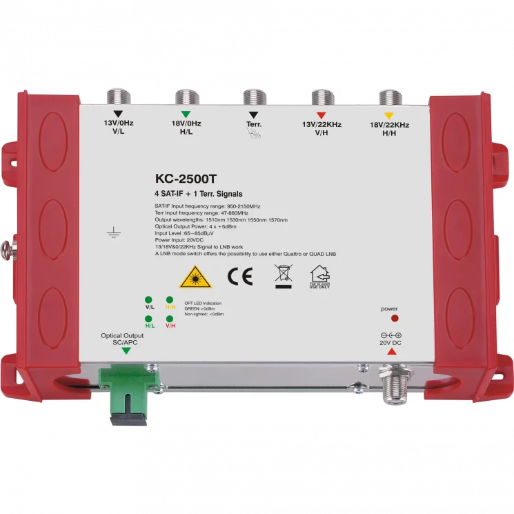 Передатчик оптический KC2500T 4хSAT+TV