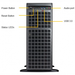 Платформа Supermicro 4U SYS-7049A-T, до двух процессоров Intel Xeon Scalable, DDR4, 8x3,5" HDD SATA, 2x1000Base-T, до двух графических ускорителей