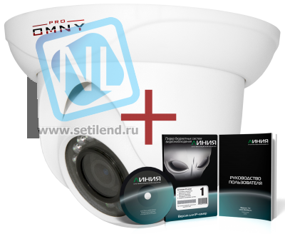 IP камера OMNY 303 STARLIGHT купольная мини 960p, c ИК подсветкой, 2.8мм, 12В/PoE, EasyMic c ПО Линия в комплекте