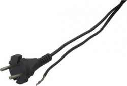 Шнур 1.7м с вилкой (S18) ШВВП 2x0.5мм (черный)
