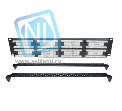 Коммутационная панель SNR, 19" неэкранированная, 2U, 48 портов, cat.6, горизонтальная заделка
