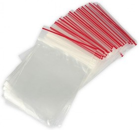 09-7011, Пакеты с замком Zip Lock, ПВД размер 10 х 10 см, 35 кмк (уп. 100 шт)