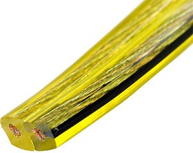 SCT-25-4.00, акуст.кабель 2х4.00мм кв.c басжилой,луж., желт-прозр.,100м