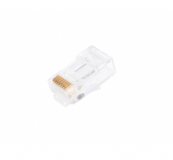 Коннектор NIKOMAX RJ45/8P8C под витую пару, Кат.6 (Класс E), 250МГц, универсальные ножи, сквозной, неэкранированный, круглый ввод, уп 100 шт.