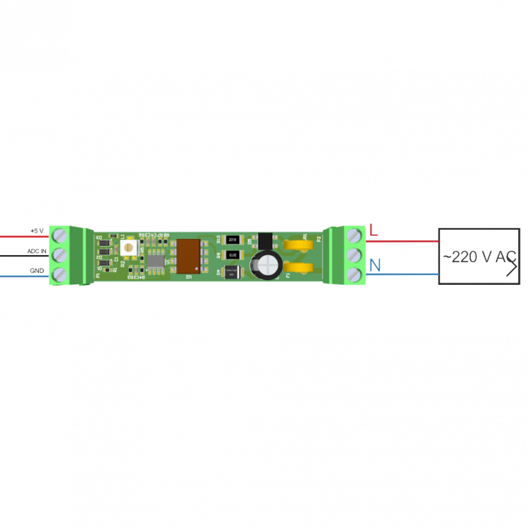 Датчик напряжения на DIN рейку с аналоговым выходом "Phase Analyser-DIN"
