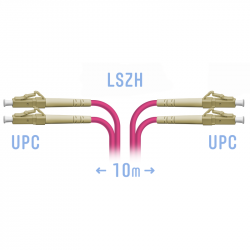 Патчкорд оптический LC/UPC-LC/UPC MM (OM4) Duplex 10 метров