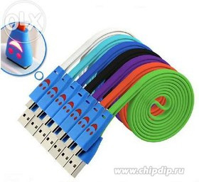 PL1330, USB кабель Pro Legend светящийся micro USB, зеленый, 1м