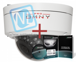IP камера OMNY 404M PRO антивандальная купольная мини 1080p, c ИК подсветкой, 2.8мм,12В/PoE, EasyMic + ПО Линия в комплекте