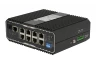 Неуправляемый промышленный 8 портовый PoE коммутатор POWERTONE PUS-TS08GL-i
