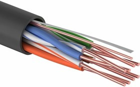 01-0045-3, Кабель UTP 4PR 24AWG, CCA, CAT5e, PE черный, (OUTDOOR) (бухта 305 м)