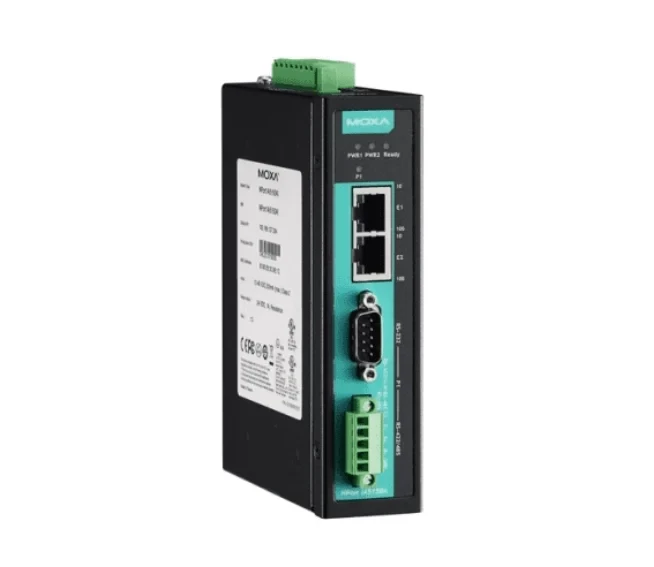NPort IA 5150A-T 1-портовый усовершенствованный преобразователь RS-232/422/485 в Ethernet с расширенным диапазоном температур MOXA