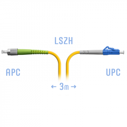 Патчкорд оптический FC/APC-LC/UPC SM 3 метра