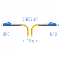 Патчкорд оптический LC/UPC SM G.657.A1 15 метров