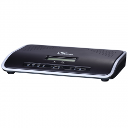 Grandstream UCM6204 - IP ATC. До 500 абонентов/75 одновременных вызовов, до 3 конф., до 25 участников в конф., 2хFXS, 4xFXO, 1xWAN, 1xLAN