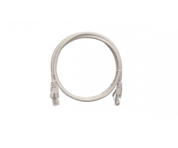 Коммутационный шнур NETLAN U/UTP 4 пары, Кат.5е (Класс D), 100МГц, 2хRJ45/8P8C, заливной, BC (чистая медь), LSZH нг(B)-HF, серый, 1м, уп-ка 10шт.