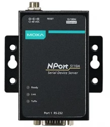 NPort 5110A 1-портовый усовершенствованный асинхронный сервер RS-232 в Ethernet MOXA