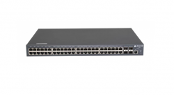 Управляемый PoE коммутатор уровня 3 BDCOM S2900-48P6X, 48x 10/100/1000Base-T PoE 802.3af/at до 740W, 6x 1/10GE SFP+, 220VAC + 44-57VDC