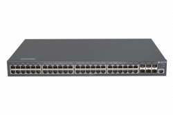Управляемый PoE коммутатор уровня 3 BDCOM S2900-48P6X, 48x 10/100/1000Base-T PoE 802.3af/at до 740W, 6x 1/10GE SFP+, 220VAC + 44-57VDC