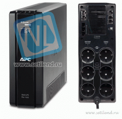 BR1500G-RS, Back-UPS Pro, Line-Interactive, 1500VA / 865W, Tower, Schuko, LCD, Serial+USB, подкл. доп. батарей