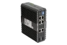 Неуправляемый промышленный 4 портовый PoE коммутатор POWERTONE PUS-TS04GL-i