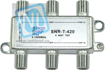 Делитель абонентский SNR-T-610, на 6 отводов, вносимое затухание IN-TAP 10dB.