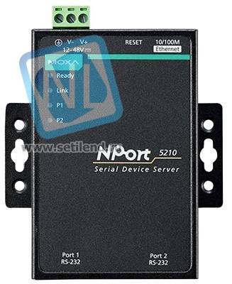 NPort 5210 2-портовый асинхронный сервер RS-232 в Ethernet MOXA