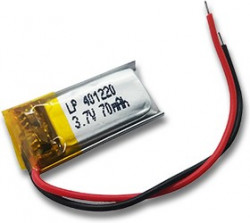 LP401220-PCM, Аккумулятор литий-полимерный (Li-Pol) 70мАч 3.7В, с защитой, PoliCell