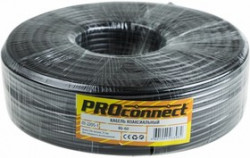 01-2205-1, Кабель RG-6U (75 Ом), CCS/Al/Al 48 % (бухта 100 м) черный (OUTDOOR)