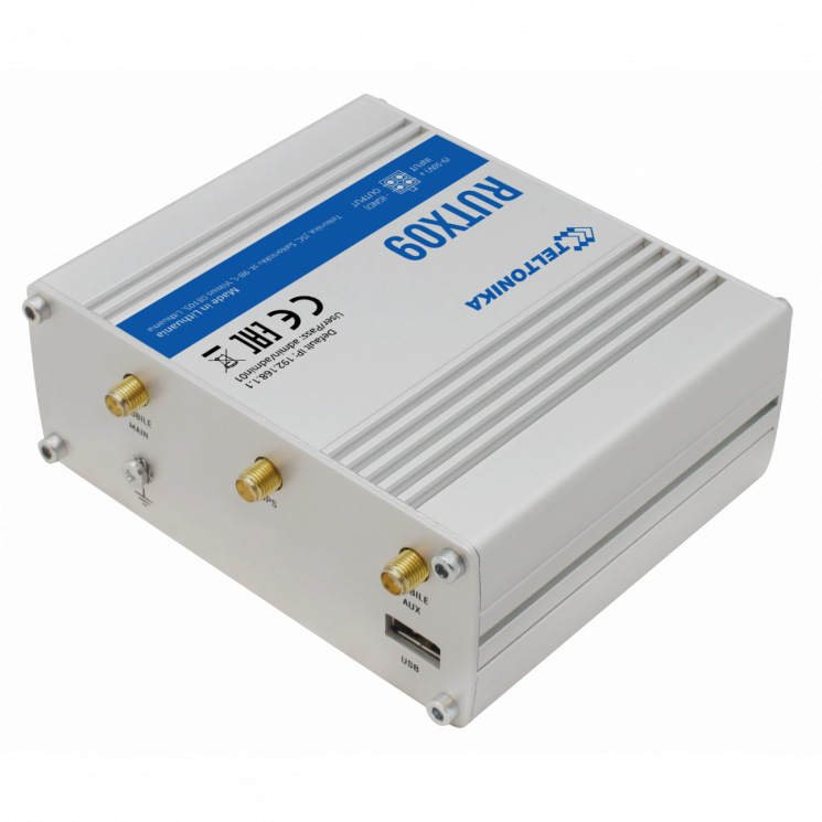 Промышленный 4G маршрутизатор Teltonika RUTX09 (в комплекте 2 х LTE-антенны, GNSS-антенна)
