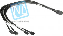 Кабель Adaptec CBL-0079-02-A-R mSASx4 (SFF-8087) to SATA (4)x1 (SFF-8448) /w sideband 1m-CBL-0079-02-A-R(NEW)