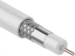 01-2205-10, Кабель RG-6U (75 Ом), CCS/Al/Al 48 % (бухта 10 м) белый