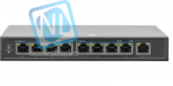PoE коммутатор неуправляемый PUS-T08-120M, 8x10/100BASE-TX 802.3af&at + 1x10/100/1000BASE-TX, 120Вт