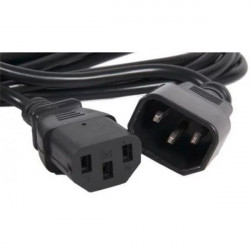 11-1163-9, Шнур сетевой, евро-разъём C13 - евро-разъём C14, кабель 3x0,75 мм², длина 5 метров (PE пакет) REXAN