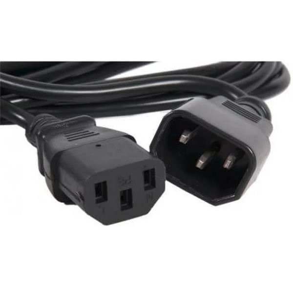 11-1163-9, Шнур сетевой, евро-разъём C13 - евро-разъём C14, кабель 3x0,75 мм², длина 5 метров (PE пакет) REXAN