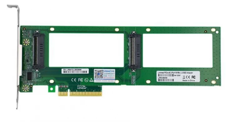 Адаптер LR-Link LRNV94N8 2xU.2 SFF-8639 SSD для PCI Express 3.0 Gen3 x8