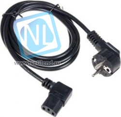 PC-186A-VDE, Кабель сетевой 220В угловой (черный) 1.8м