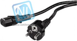 Кабель питания HAMA IEC C13 (прямой) - Евровилка (прямой), круглое, 1.5м, черный [00044219]