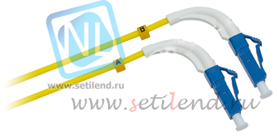 Патчкорд оптический LC/UPC SM (угловой) 1 метр