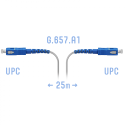 Патчкорд оптический FTTH-SC/UPC, кабель 604-02-01W, 25 метров